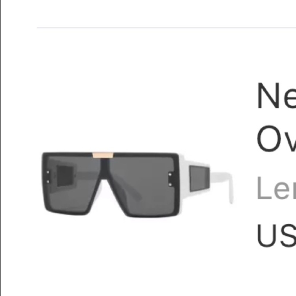 Black /white oversized sunglasses